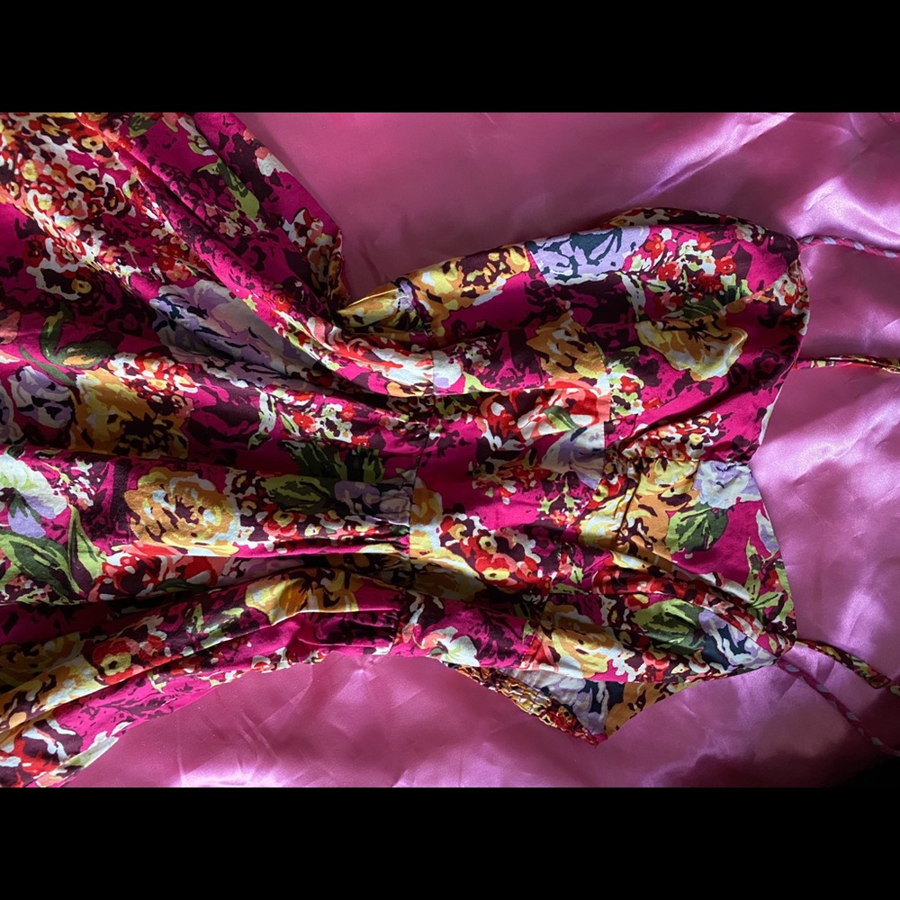 pink floral dress